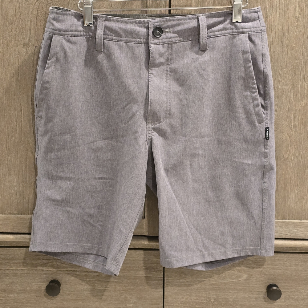 O'Neill Men's Light Gray Flat Front Shorts